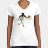 Women's Fine Jersey V-Neck Tee Thumbnail